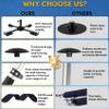 VEITHI Boat Cover Support Poles Heavy Duty 2 Pack,21 to 58 Aluminum Pontoon Telescoping Boat Cover Support System with Metal Cross Base and Adjustable Strap - Black view 4