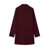 Akivide Women Winter Fall Single Breasted Pea Coat Casual Midi Trend Coat Overcoat Long Sleeve Lapel Collar Jacket Outerwear view 4