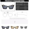MUTYNE Cat Eye Sunglasses Women Fashion Oversized Gradient Color Shades Eyewear Semi Metal Cateye Frame Sun Glasses,Leopard Green Yellow,One size view 2