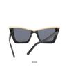 MUTYNE Cat Eye Sunglasses Women Fashion Oversized Gradient Color Shades Eyewear Semi Metal Cateye Frame Sun Glasses,Leopard Green Yellow,One size view 3