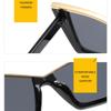 MUTYNE Cat Eye Sunglasses Women Fashion Oversized Gradient Color Shades Eyewear Semi Metal Cateye Frame Sun Glasses,Leopard Green Yellow,One size view 4