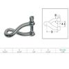 DBMIMPORTERS 15/32" Stainless Steel 316 Twisted Shackle Screw Pin,1500 Lb WLL Marine Grade view 2