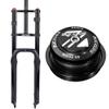 BUCKLOS 26 x 4.0 inch Fat Tire MTB Air Double Crown Suspension Fork & 44-56mm Black Headset view 1