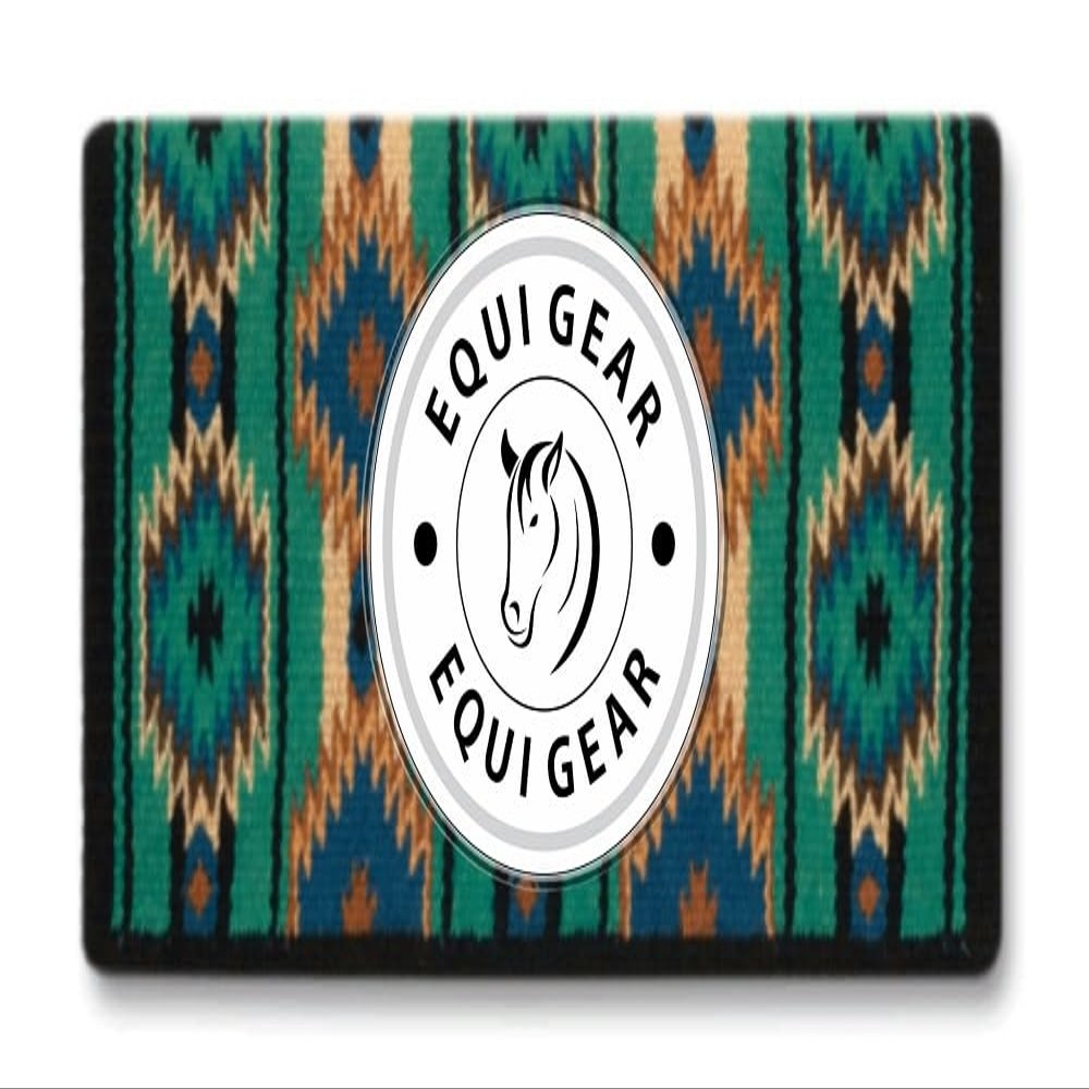 EQUIGEAR Horse Western Show Saddle pad/New Zealand Wool Western Saddle Blanket Top Wool Pad Sensor Flex (Customization Available) O7 (34x40)