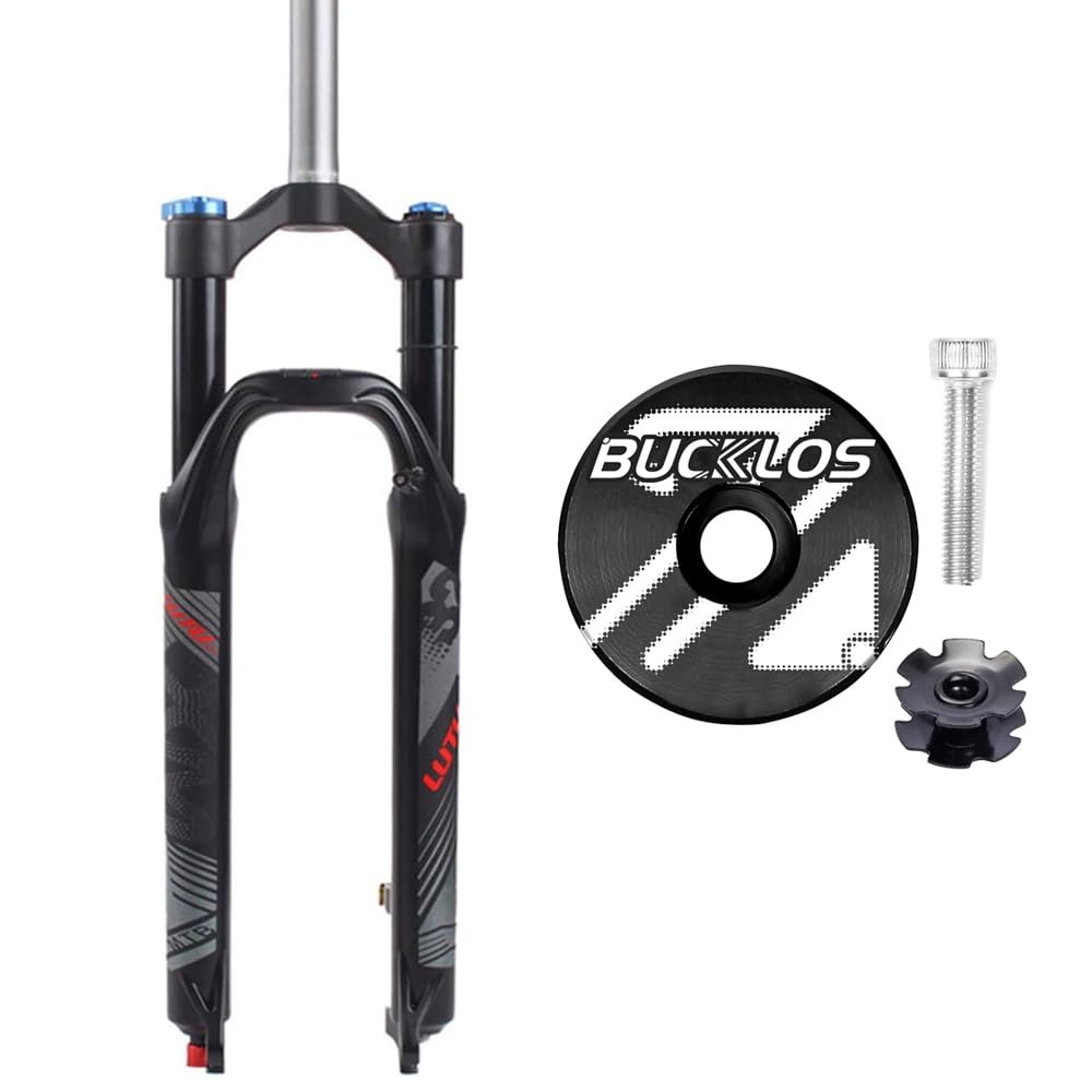 BUCKLOS 26inch MTB QR Manual Air Suspesion Fork & Top Cap Star nut