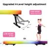 Sealoha 6ft Ultrasimple Adjustable&Foldable Balance Beam,High-Low Floor Beam Suede Gymnastics Equipment,No Tool Require, Gymnastics Beam for Training&Professional HomeTraining view 3