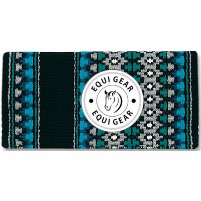 EQUIGEAR Horse Western Show Saddle pad/New Zealand Wool Western Saddle Blanket Top Wool Pad Sensor Flex (Customization Available) O12 (34x36)