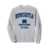 Newcastle Wyoming WY Vintage Athletic Navy Men Women Sport Sweatshirt view 1