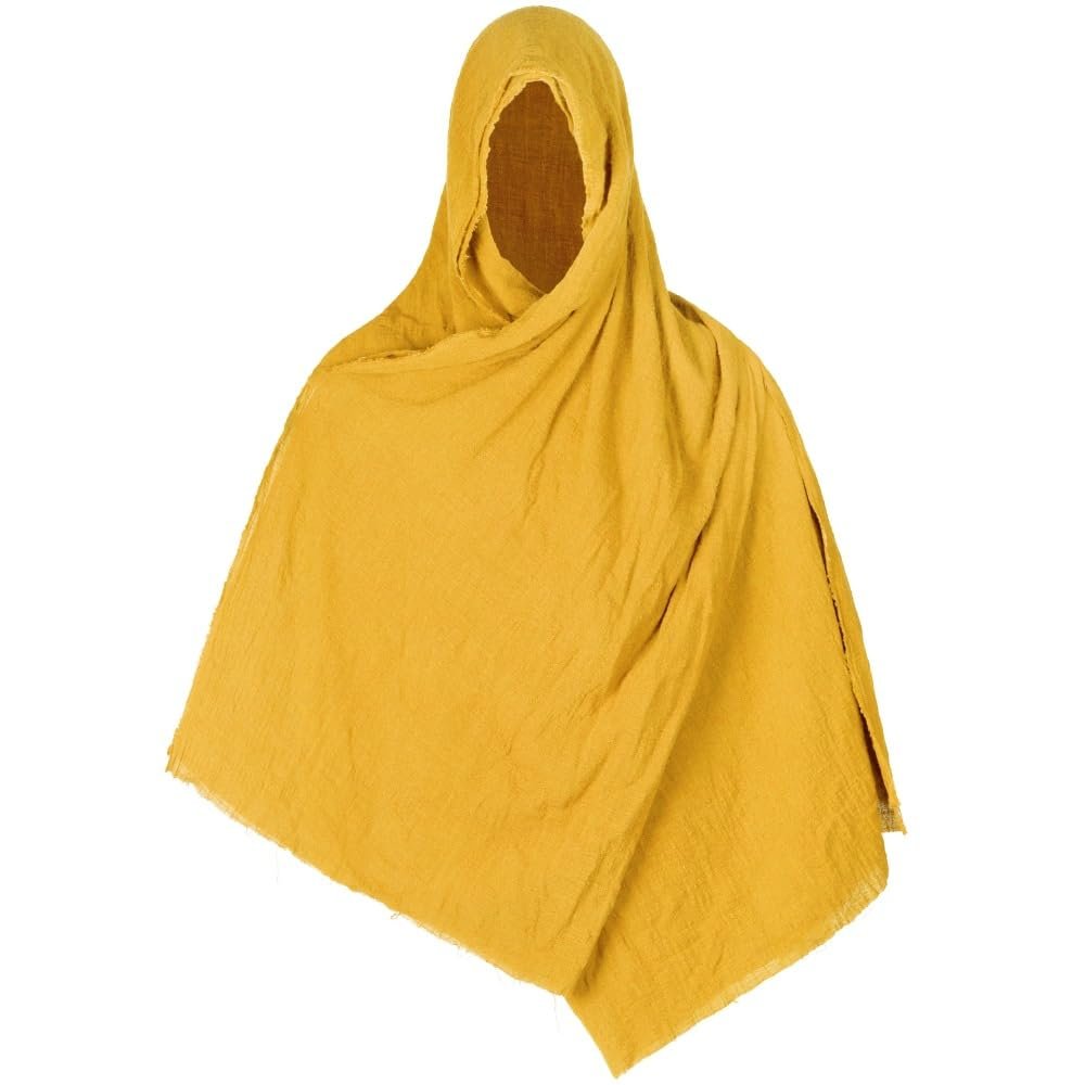 YYKSYDPT Medieval Shawl Plus Long Scarf For Men Cowl Hood Scarf Renaissance Retro Style Cowl Half Shoulder Cosplay Halloween Cape Costumes (Yellow)