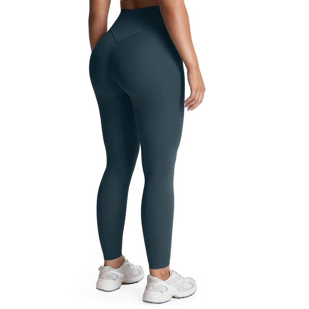 Aoxjox High Waisted Workout Leggings for Women Tummy Control Buttery Soft Yoga Metamorph Deep V Pants 26" (A Blueberry, 3X-Large)