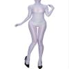 Agoky Women's Crotchless Bodystocking Bodysuits Smooth Nylon Sheer Zipper Jumpsuits Shapewear White X-Large view 1