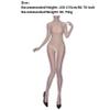 Agoky Women's Crotchless Bodystocking Bodysuits Smooth Nylon Sheer Zipper Jumpsuits Shapewear Nude Medium view 2