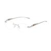 ADE WU Vintage Rimless Sunglasses Retro Frameless Rectang Sun Glasses Silver Clear Lens Eyewear Unisex