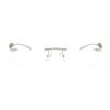 ADE WU Vintage Rimless Sunglasses Retro Frameless Rectang Sun Glasses Silver Clear Lens Eyewear Unisex view 2