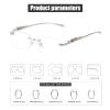 ADE WU Vintage Rimless Sunglasses Retro Frameless Rectang Sun Glasses Silver Clear Lens Eyewear Unisex view 3
