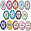Yarsanor Poker Chips Casino Games 50 Piece Casino Chips, 14g Monaco Casino Clay Chips, Poker Chips Monte Carlo for Texas Holdem Blackjack (Size : 50pcs $1000) view 1