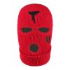 3-Hole Knitted Full Face Cover Winter Hunting Cycling Ski Mask Balaclava Face Mask Ski Cap Thermal Ski Cover Head Wrap Red view 1