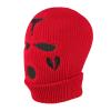 3-Hole Knitted Full Face Cover Winter Hunting Cycling Ski Mask Balaclava Face Mask Ski Cap Thermal Ski Cover Head Wrap Red view 3