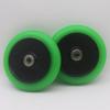 2Pcs 110mm Scooter Wheels - 110mm Pro Kick Scooter Wheels Replacement Pair-Plastic Core for Razor Fuzion Scooters (Green) view 3