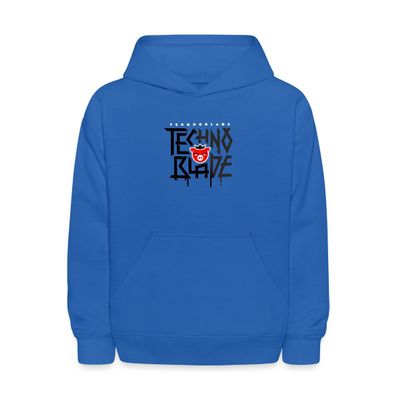 Spreadshirt Technoblade Logo Kids' Hoodie, L, royal blue
