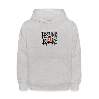 Spreadshirt Technoblade Logo Kids' Hoodie, M, heather gray