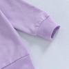 MERSARIPHY Toddler Baby Girl Sweatshirt WILD LIKE MY CURLS Pullover Sweatshirt Sweater Long Sleeve Tops Girl Fall Winter Clothes (Purple, 1-2T) view 2