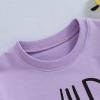 MERSARIPHY Toddler Baby Girl Sweatshirt WILD LIKE MY CURLS Pullover Sweatshirt Sweater Long Sleeve Tops Girl Fall Winter Clothes (Purple, 1-2T) view 4