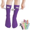 ARTSIM 3D Magnetic Hand Holding Couple Socks - Mid Tube Cute Socks for Boys Girls, Purple (One Size) view 1
