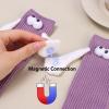 ARTSIM Magnetic Hand Holding Socks for Couple Friends Kids 3D Doll Mid-Tube Cute Hand in Hand Socks with Eyes Novelty Xmas Socks Rose Red (Color : Rose Red, Size : One Size) view 2
