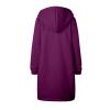 Vifucz Women Fall Fashion Cloth Solid Color Sweater Jackets Cotton Blend Trend Coat Windbreaker for Women with Hood 5A Purple XXXXL view 3