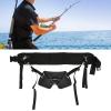 Estink Adjustable Fishing Fighting Belt with Rod Holder, Lightweight Waist Support for 90-130cm Waist, EVA Padded Strap for Boat and Saltwater Fishing, Black + L view 3