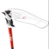 LEKI Bold S Lightweight Aluminum Ski Poles for Alpine Skiing - Dark Anthracite-Bright Red-White - 130 cm view 4