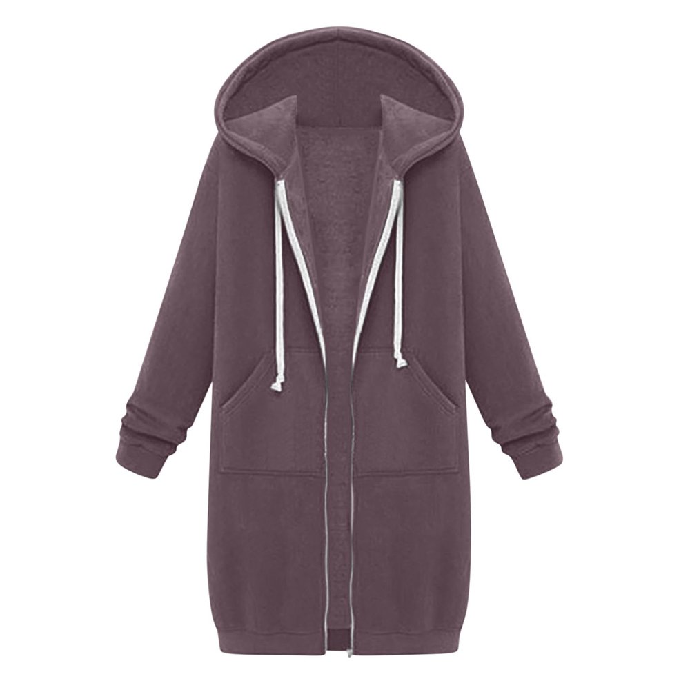 Vifucz Women Fall Fashion Cloth Solid Color Sweater Jackets Cotton Blend Trend Coat Windbreaker for Women with Hood 5A Dark Gray XL
