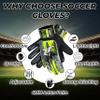 Jazzy Sports Soccer Goalie Gloves for Kids Boys Children Youth,Funky Football Goalkeeper Gloves Anti Slip 4mm Latex Palm Along with Durable Grip & Double Wrist Protection (Black, Size 8) view 3