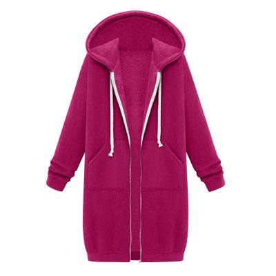Vifucz women fall fashion cloth solid color Sweater Jackets Cotton Blend Trend Coat Windbreaker for women With Hood 5A Dark Hot Red L