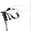 LEKI QNTM Lightweight Aluminum Ski Poles for Alpine Skiing - Black-Llight Anthracite-Bright Red - 115 cm view 3