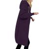 Vifucz women fall fashion cloth solid color Sweater Jackets Cotton Blend Trend Coat Windbreaker for women With Hood 5A Dark Purple XXXL view 2