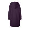 Vifucz women fall fashion cloth solid color Sweater Jackets Cotton Blend Trend Coat Windbreaker for women With Hood 5A Dark Purple XXXL view 3