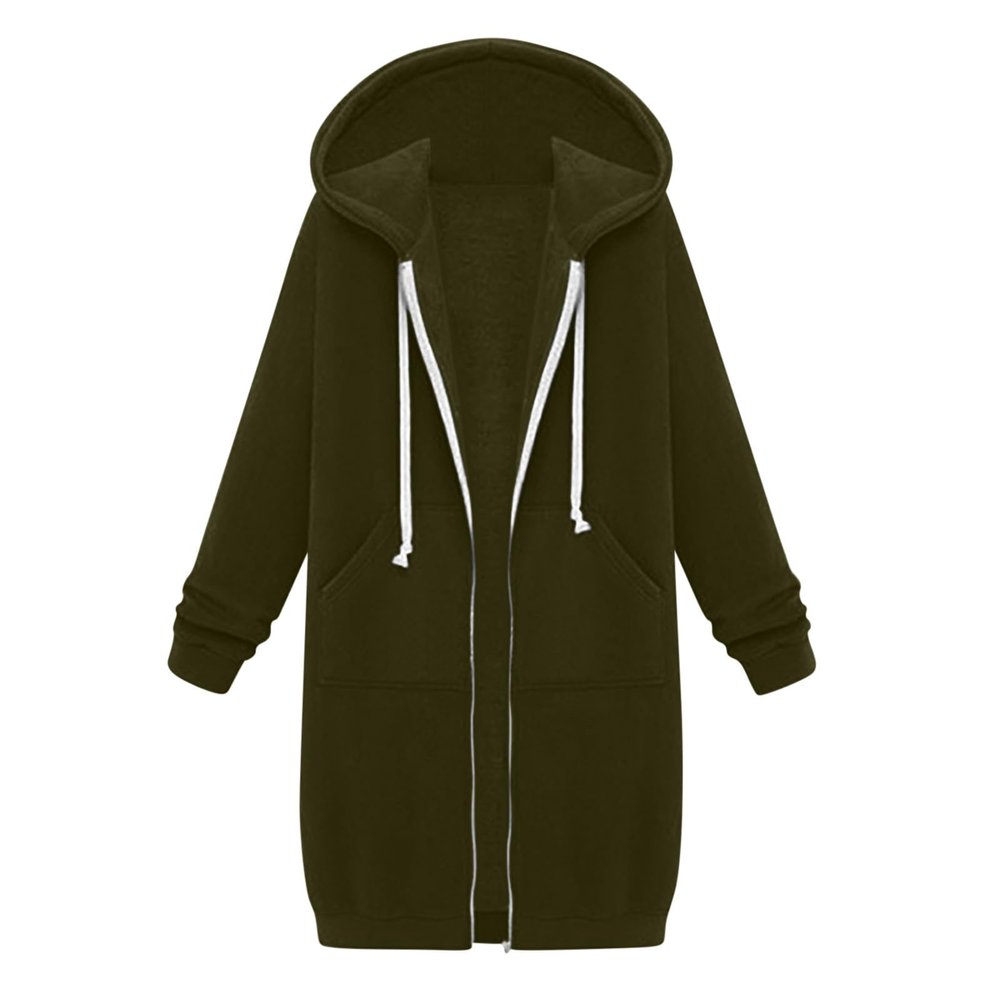 Vifucz Women Fall Fashion Cloth Solid Color Sweater Jackets Cotton Blend Trend Coat Windbreaker for Women with Hood 5A Army Green XXXXL