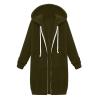 Vifucz Women Fall Fashion Cloth Solid Color Sweater Jackets Cotton Blend Trend Coat Windbreaker for Women with Hood 5A Army Green XXXXL view 1