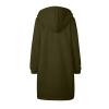 Vifucz Women Fall Fashion Cloth Solid Color Sweater Jackets Cotton Blend Trend Coat Windbreaker for Women with Hood 5A Army Green XXXXL view 3