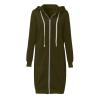 Vifucz Women Fall Fashion Cloth Solid Color Sweater Jackets Cotton Blend Trend Coat Windbreaker for Women with Hood 5A Army Green XXXXL view 4