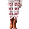 ZYXTIM Christmas Fleece Leggings Plus Size High Waist Tummy Control Santa Claus Print Holiday Legging Tights Capri & Full Length Women's Leggings for Cold Winter White view 1
