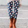 Christmas Lights Leggings High Waisted Plaid & Wild Print Stretch Comfortable Casual Christmas Workout Pants for Halloween Party Christmas New Year view 2