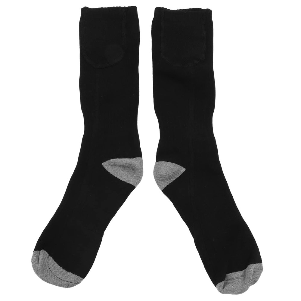 Electric Heating Socks, Winter Ski Thermal Socks, Comfortable And Soft Thermal Socks, Men's and Women's Heated Socks with 3 Heating Settings, Winter Foot Warmer, Suitable for Hiking And Fishing(Black)
