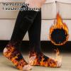 Electric Heating Socks, Winter Ski Thermal Socks, Comfortable And Soft Thermal Socks, Men's and Women's Heated Socks with 3 Heating Settings, Winter Foot Warmer, Suitable for Hiking And Fishing(Black) view 2