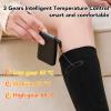 Electric Heating Socks, Winter Ski Thermal Socks, Comfortable And Soft Thermal Socks, Men's and Women's Heated Socks with 3 Heating Settings, Winter Foot Warmer, Suitable for Hiking And Fishing(Black) view 3