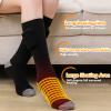 Electric Heating Socks, Winter Ski Thermal Socks, Comfortable And Soft Thermal Socks, Men's and Women's Heated Socks with 3 Heating Settings, Winter Foot Warmer, Suitable for Hiking And Fishing(Black) view 4
