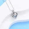 Hearbeingt Football Cremation Jewelry for Ashes Hollow Soccer Urn Necklace for Women for Men Memorial Urn Locket Ashes Pendant(Silver) view 2