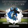 Jazzy Sports Soccer Goalie Gloves for Kids Boys Children Youth,Funky Football Goalkeeper Gloves Anti Slip 4mm Latex Palm Along with Durable Grip & Double Wrist Protection (Navy Blue, Size 8) view 4